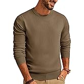 PJ PAUL JONES Men's Sweaters Crewneck Basic Lightweight Wool Blend Knitted Pullover Long Sleeve Shirts for Men
