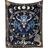 Homieblanket Capricorn Zodiac Blanket for Boys Girls, Secret Astrology Themed Design Printed Throw Blankets for Kids Lap, Chair Sofa, Soft Fleece Cozy Blanket, 40