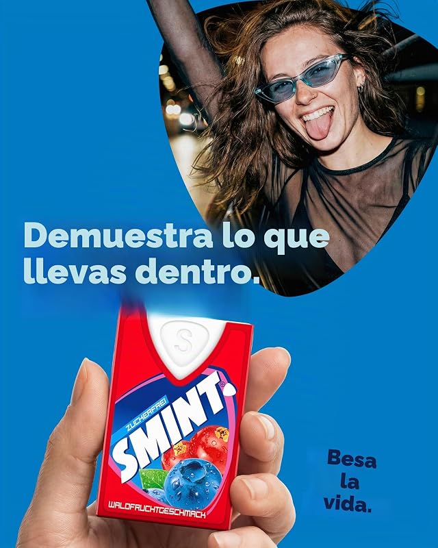 Doce Comprimido Sem Açúcar de Hortelã, com Sabor a Fruta Silvestre, 8 g (Embalagem de 12)