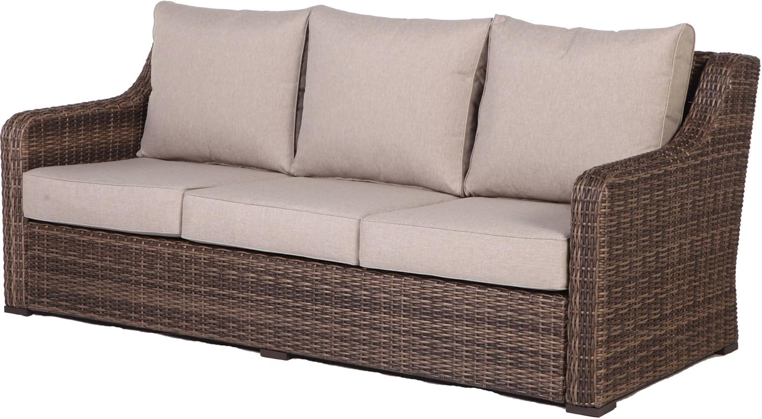 Better Homes & Gardens Hawthorne Park Sofa and Coffee Table with Beige Cushions