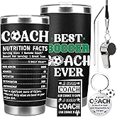 Keluna Soccer Coach Gifts for Men - Soccer Coach Appreciation Thank You Team Player Sports Lover Gift for Men Husband Brother Colleague Tumbler Cup Keychain Whistle Greeting Cards