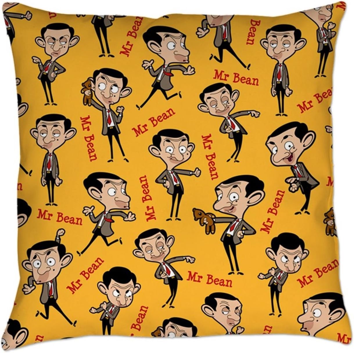 AliHogbenStore Mr Bean Cartoon #:524 Pillow Case Cushion Cover Home Sofa Decorative 18 X 18 Squares