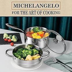 MICHELANGELO 3 Quart Saucepan with Lid