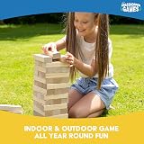 Grasshopper Games Giant Stack N Fall 54 Wooden Blocks Large Tumble Tower view 3