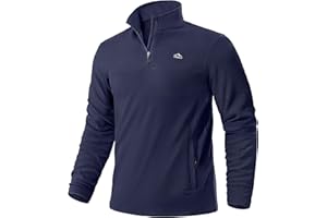 Pudolla Men's Quarter Zip Pullover with 2 Pockets Fleece Warm Soft Golf Sweatshirts for Athletic Workout Running