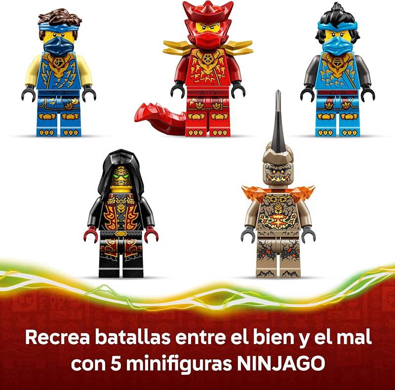 Ninjago 2in1 Carro Transformável do Jay - Camião com 5 Minifiguras Inc. Kai e NYA - Ninja Inc. Armas Shuriken, Espadas Catana Toy - Presente para crianças de 8+ anos e fãs da série - 71856