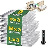 Aaronbird Vacuum Seal Bags for Clothing with Wireless Electric Pump - Travel & Home Use, 9 Pack Ideal Space Saver Vacuum Storage Bags, Travel Vacuum Bags for Luggage