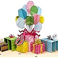 Paper Love 3D Birthday Pop Up Card, Birthday Party, For Adults and Kids - 5" x 7" Cover - Includes Envelope and Note Tag