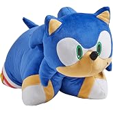Pillow Pets Sonic the Hedgehog, 16" Stuffed Animal Plush Toy | Super Soft Companion, Unfastens into a Comforting Cuddle Cushion
