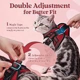 rabbitgoo Cat Harness and Leash Set, Extra Small, Reflective, Red, S view 3