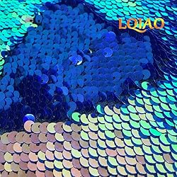 LQIAO Fluorescence Gold Sequin Fabric Flip Up
