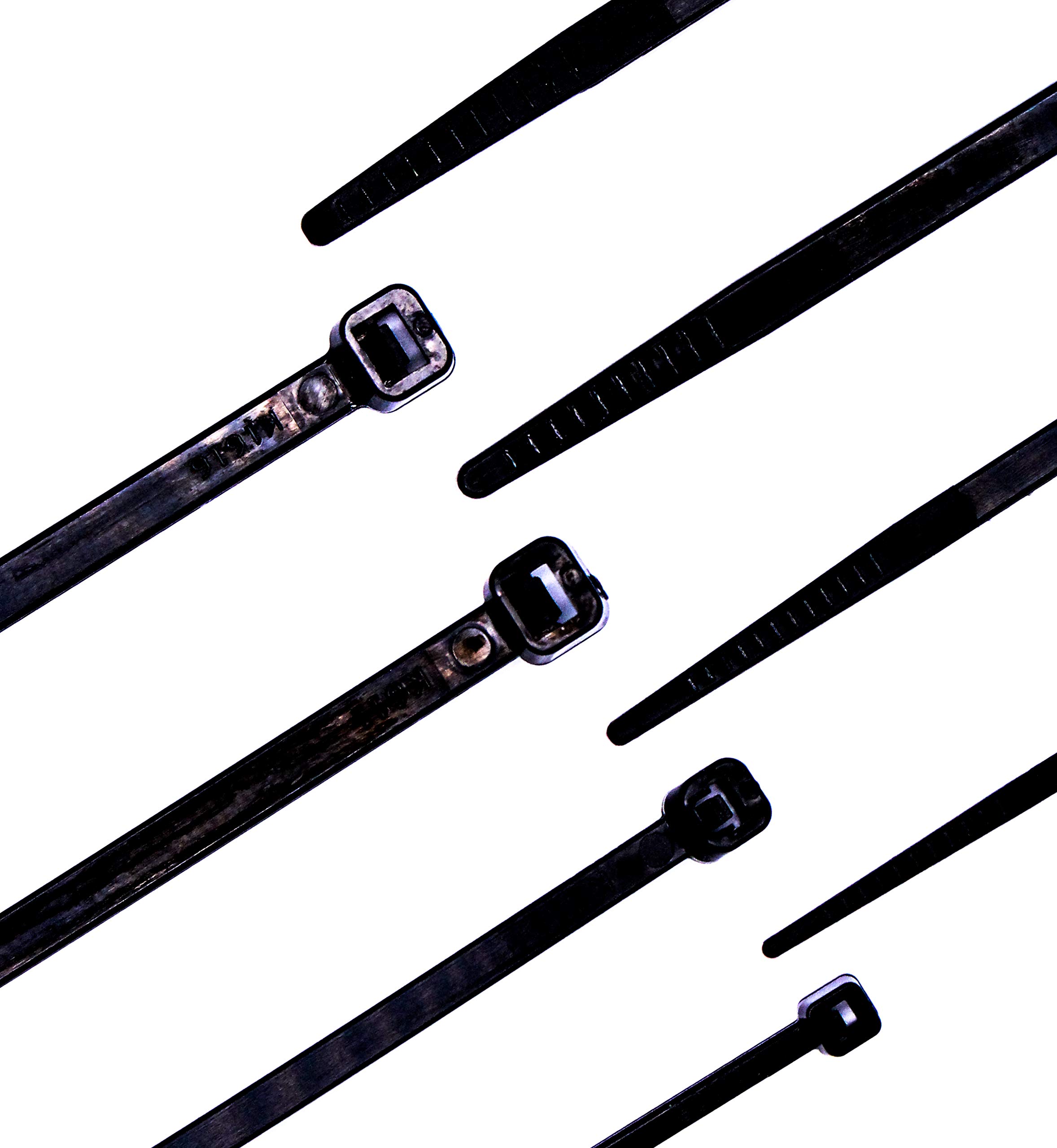 RGB Networks Ltd 100 Cable Ties Premium Pack,200 x 2.5mm Long Black ROHS and Zero Halogen Low Narrow Smoke Strong Zip Ties Tie Wraps Fastener Nylon Plastic Drone Ghillie Suit