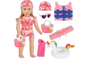 ebuddy Doll Clothes 18 Inch Doll Accessories Beach Themed Playsets Diving Suit for 18 inch Girl Dolls(No Doll)
