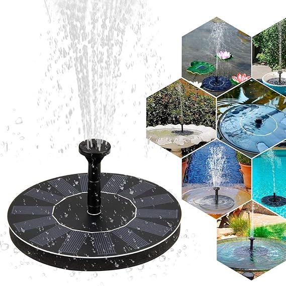Yhomie Solar Fountain Pump,1.4 W Solar Mini Water Fountain Pump,Outdoor