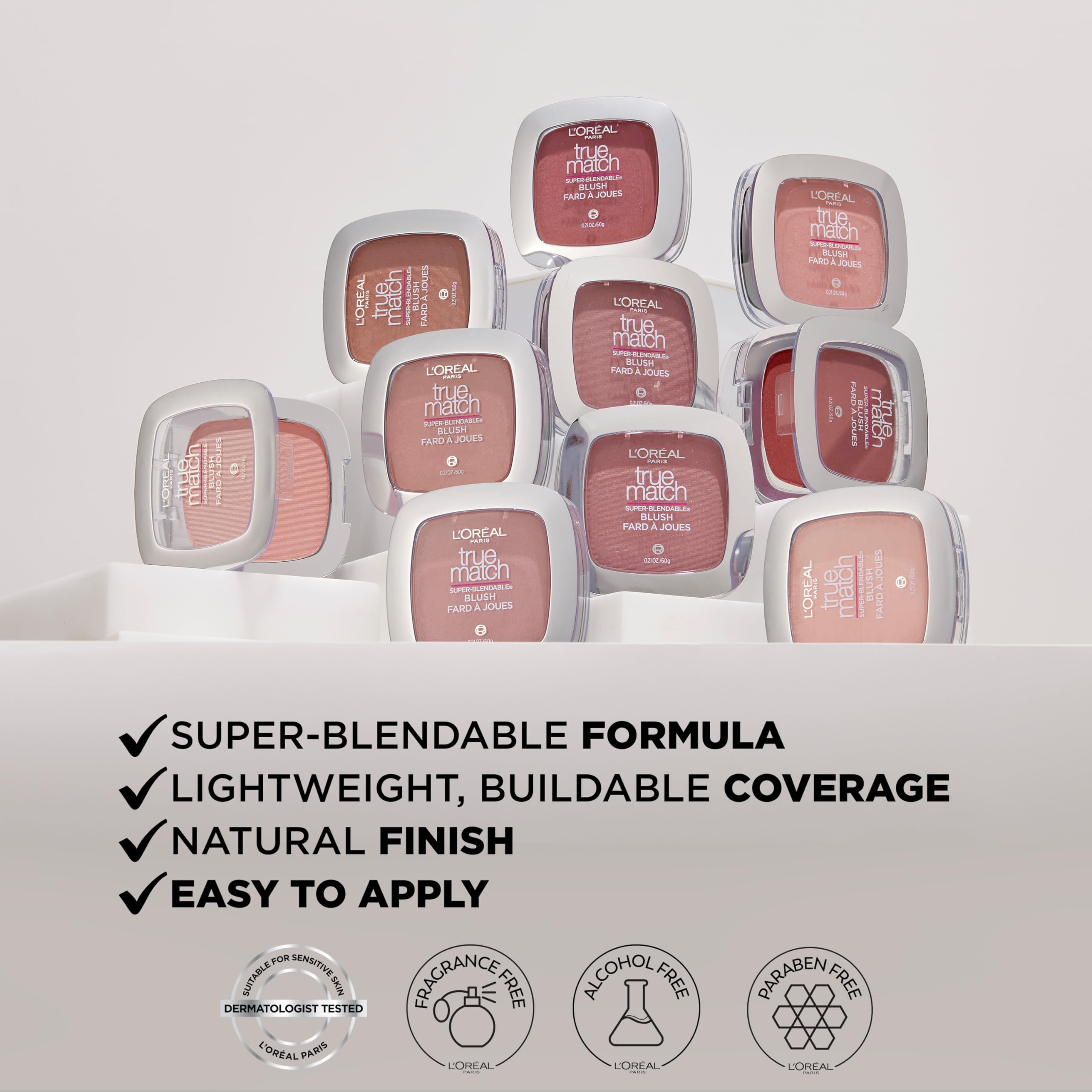L'Oreal Paris True Match Super-Blendable Powder Blush, Tender Rose, 0.21 Oz (Packaging May Vary)