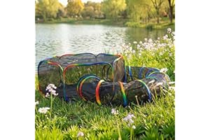 LUCKITTY Outdoor Rainbow Cat Enclosures Playground,Outside House for Indoor Cats Include Portable Cat Tent, Circle Playpen Tu