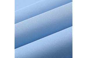 Wooqu Book Cloth, Fabric Surface and Paper Backed, Easy to Use, Strong, 17x29”, for Book Binding, Baby Blue