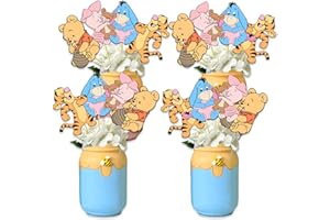 BKDRL VERSAINSECT nterpieces for Baby Shower Decorations Cute Pooh Table Toppers Garden Sculpture Outdoor Decoration