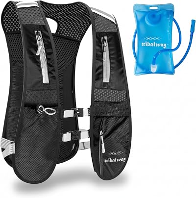 Tribalway Running Vest 1.5L Hydration Pack Unisex Lightweight Breathable