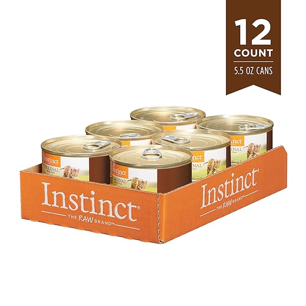 INSTINCT ORIGINAL GRAIN FREE REAL RABBIT RECIPE NATURAL WET CANNED CAT FOOD BY NATURE’S VARIETY, 5.5 OZ. CANS (CASE OF 12)
