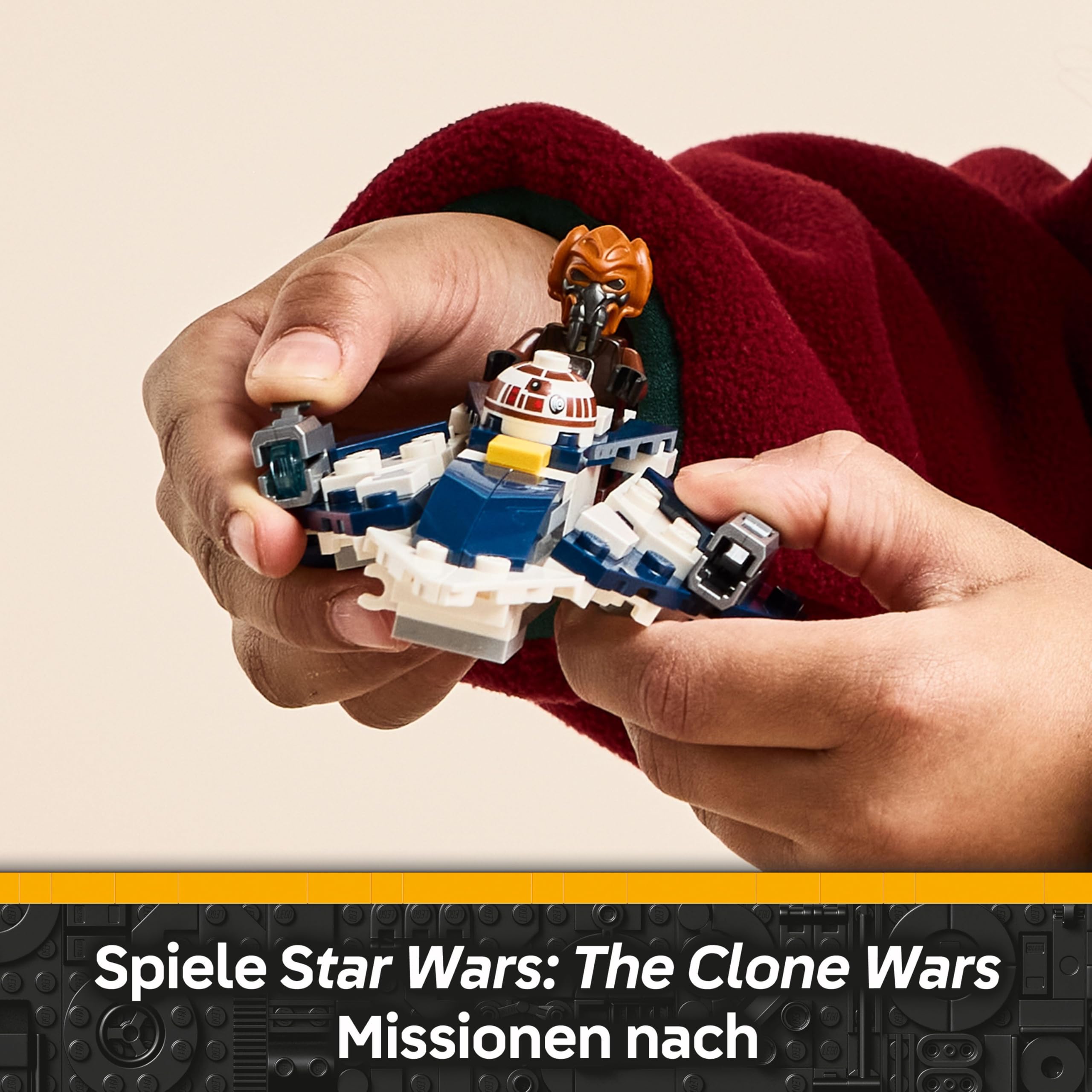 LEGO Star Wars 75400 Plo Koons Jedi Starfighter Microfighter Bauspielzeug mit 2 Shootern - inklusive Mini-Figur mit Lichtschwert - Geschenk für Jungen ab 6 Jahren und Fans von The Clone Wars 4