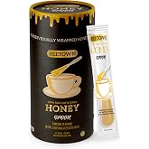 Elephant Park 100% Raw Unfiltered Honey Spoon Stirrer 20 Pack Premium US Grade A Non-GMO Individually Wrapped And Sealed On The Go Single Serve Natural Sweetener