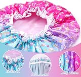 G2PLUS 2Pcs Kids Shower Caps Elastic Double Layer Reusable Child Hats view 6