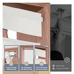 Boolegon No Drill Cordless Roman Shades for