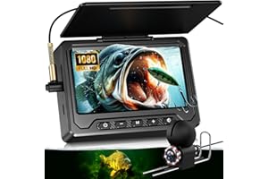 HOPEFOX Underwater Fishing Camera, Fishing Camera with Infrared Night Vision Light, 4.3" IPS Portable Fish Finder with 65ft Cable, Upgraded HD 8 Infrared Lights Lens for Ice Lake Boat Kayak Fishing, Gift