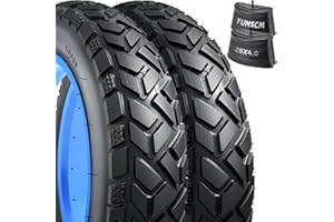 YUNSCM 2-PCS 26" Heavy Duty Fat E-Bike Tires 26 x 4.0/102-559 and 2-PCS 26"x4.0" Bike Tubes Scharder Valve Compatible with 26x4.0 26x4 E-Bike All-Terrain Directional Tread Bicycle Tires and Tubes