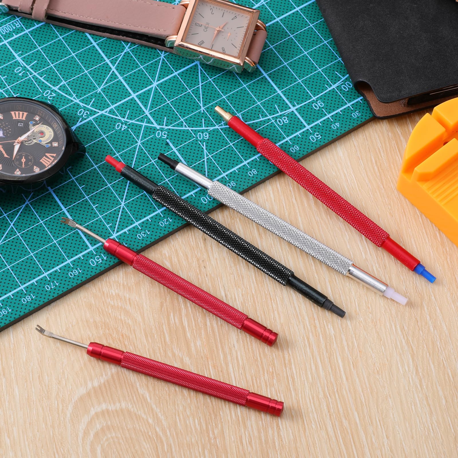 Aeaocvo 5 Pcs Watch Hands Repair Tool Kit, Stainless Steel Watch Hand Setting Tool, Pusher Set, Pointer Adjustment Tool