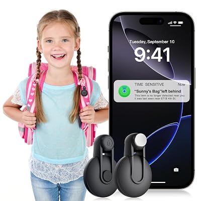 Otag GPS Tracker for Kids Hidden 2pack, Security Tag with Pins Works with Find My (iOS only), Lost Mode, Anti-Removal Tracking Device for Children, Elderly, Pets, Backpack, Vehicles, No Monthly fee