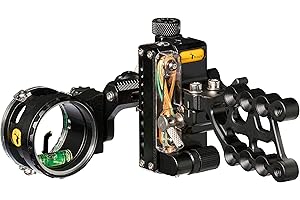 Trophy Ridge React One Pro Bow Sight - Accuracy up to 100 Yards, Tool Less Windage and Elevation Adjustability, 2nd/3rd Axis Leveling, Adjustable Click Light