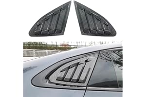GENERIC for Chevrolet Chevy Malibu 2016-2024 Rear Side Window Louvers Sport Style Triangular Window Glass Blinds Air Vent Scoop Shades Cover Trim Blinds Auto Exterior ABS Decorate Accessories
