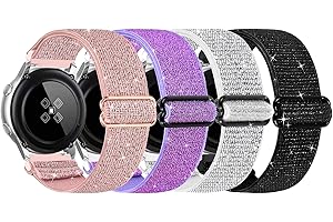 DKGKOO Quick Release Adjustable Stretchy Watch Band - Choice of Width - 18mm, 19mm, 20mm, 22mm Elastic Watch Straps Solo Loop Sport Nylon Replacement Wristband