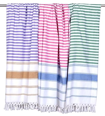 Sathiyas Soft Cotton Bath Towel-3 Pcs Combo (Multicolor)(30*60) (Green Lavender And Pink)