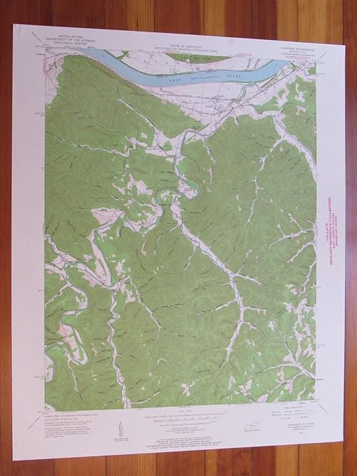 Garrison Kentucky 1961 Original Vintage USGS Topo Map