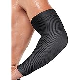Vlela Elbow Compression Sleeve - Soft Tennis & Golfers Elbow Brace for All Day Comfort, Full Arm Coverage for Complete Support, Large