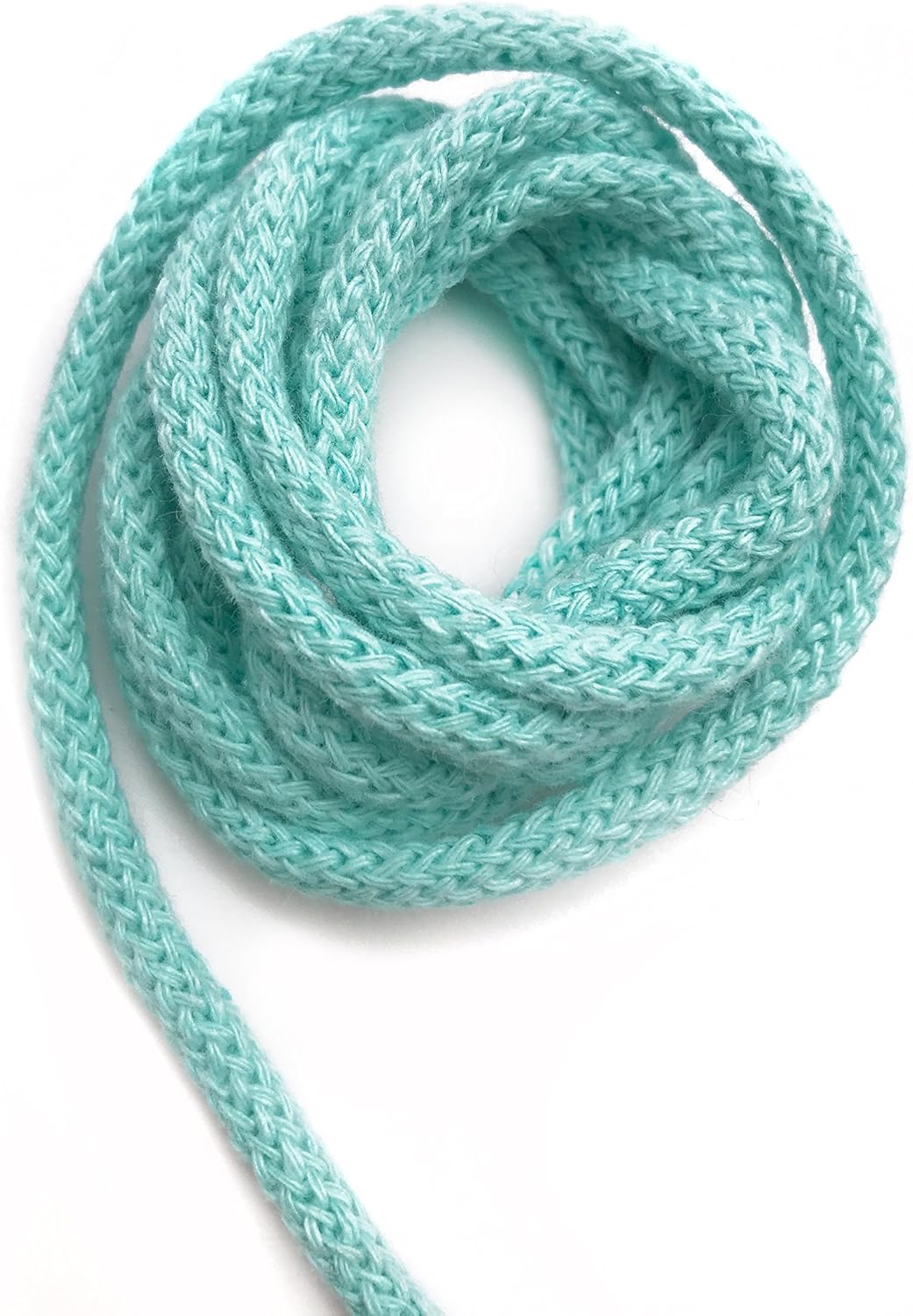 Slantastoffe 5m Baumwollkordel 5mm, Kordel, Schnur, Turnbeutel, 21 Farben (Helltürkis)