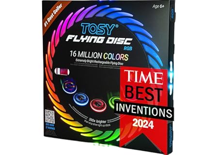 TOSY Flying Disc - 108 RGB Multicolor or 36 Mon...