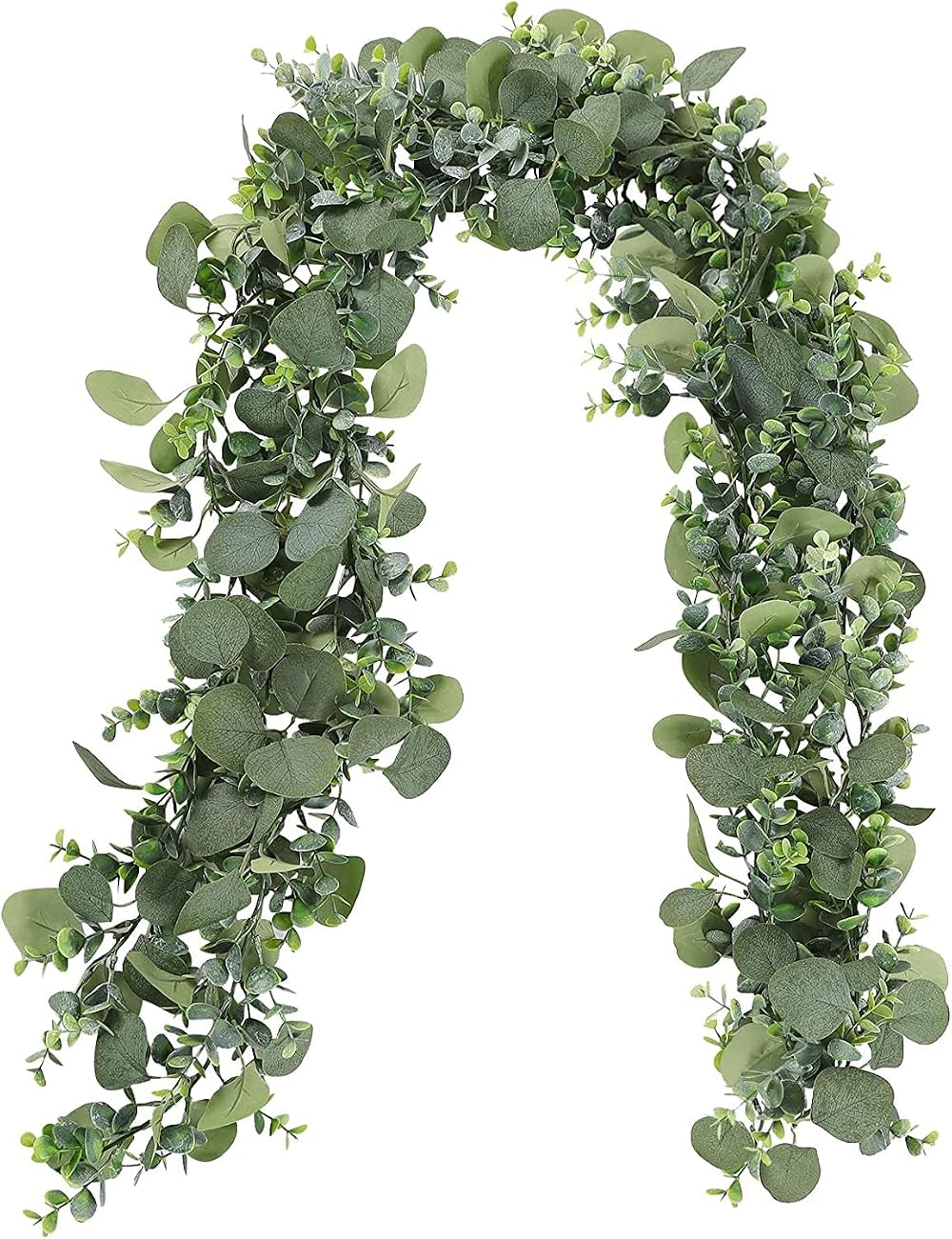 LOMOHOO Eucalyptus Garlands 2 Pack 5.7ft Mixed Leaves Greenery Vines