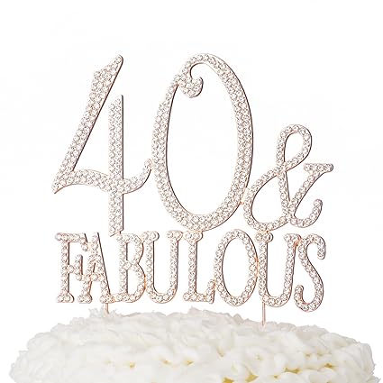 40 Fabulous Cake Topper For 40th Birthday Party Supplies