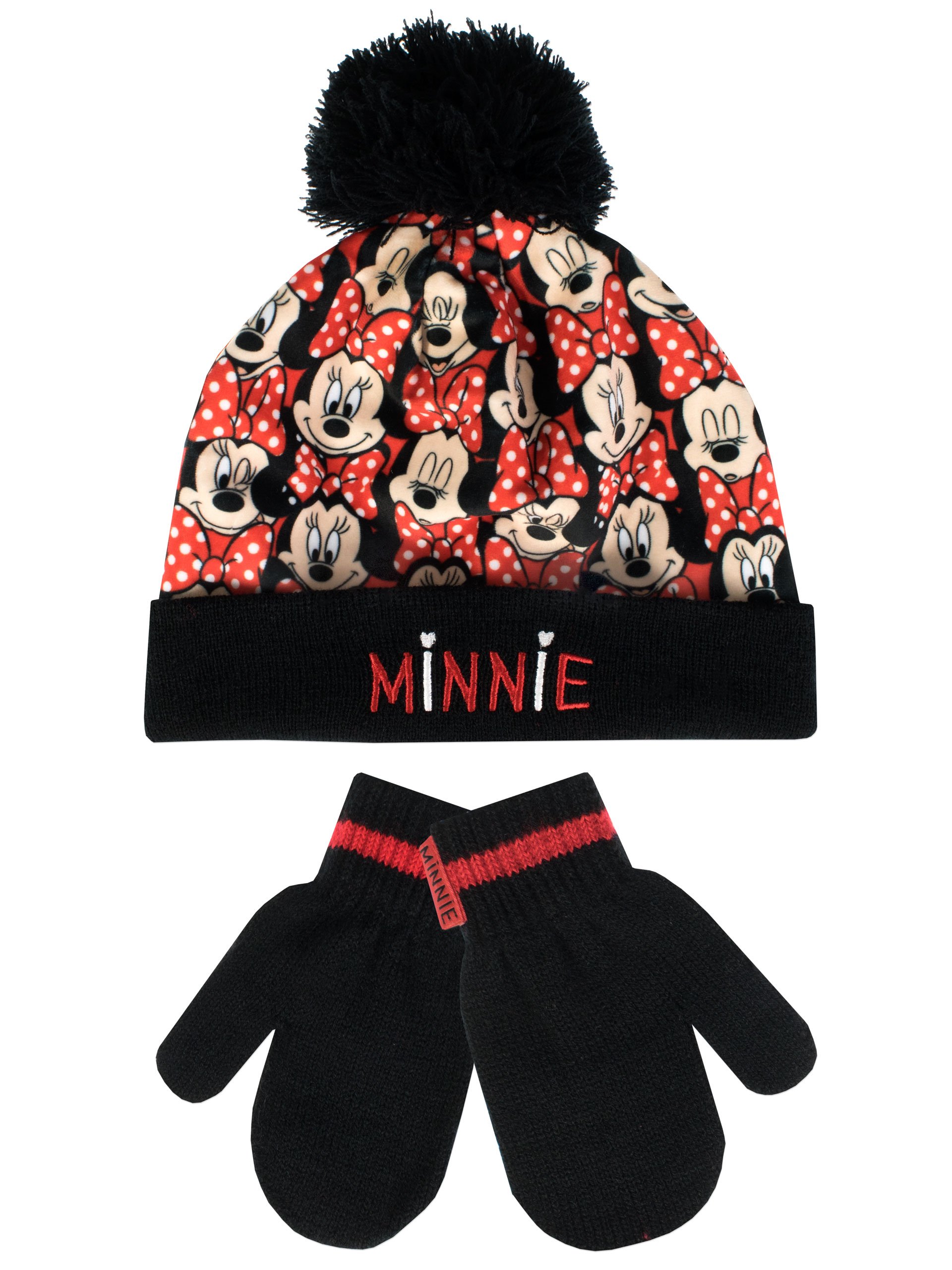 minnie mouse hat and gloves