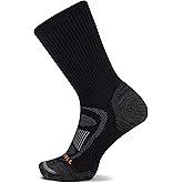 Merrell unisex-adult Men's and Women's Zoned Cushioned Wool Hiking Crew Socks - Breathable Arch Support