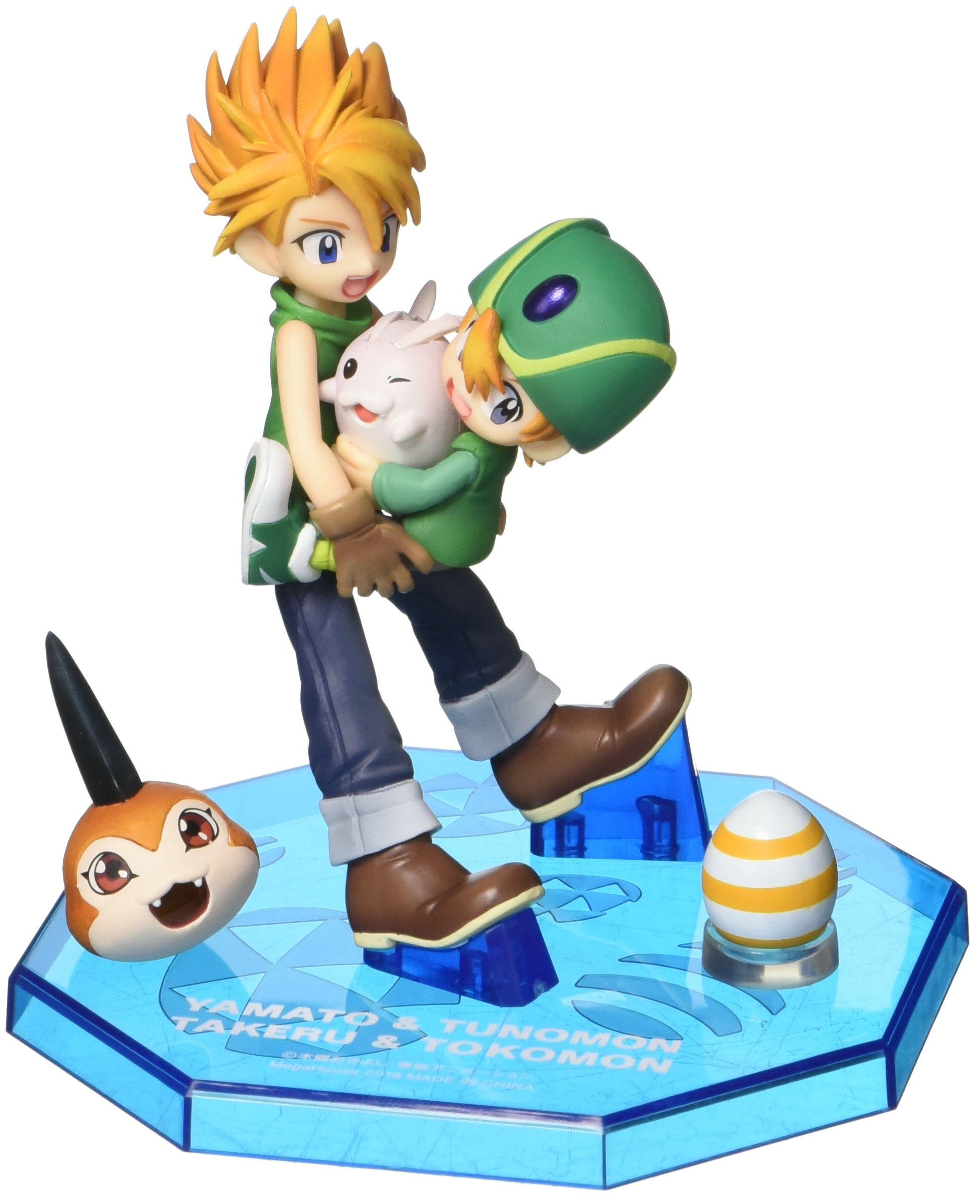 Megahouse Digimon Adventure G.E.M. Series Statue Ishida Yamato & Takaishi Takeru, Tsunomon