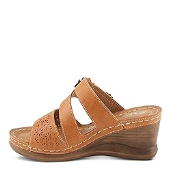 PATRIZIA Women's LOLLY Slide Wedge Sandals Camel EU