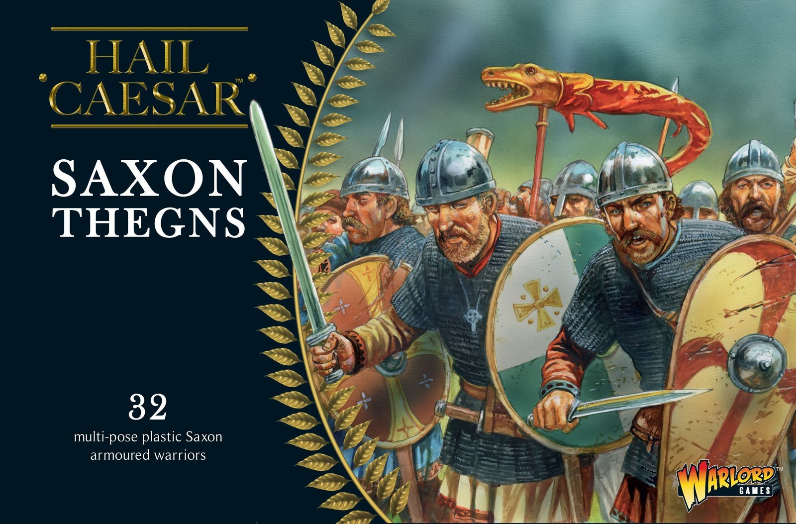Saxon Thegns - 28mm Scale Plastic Miniatures for Hail Caesar by Warlord Games - Highly Detailed Dark Age Era Miniatures for Table-top Wargaming