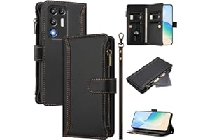 Cover Compatible with ZTE Nubia RedMagic 11 Air,Compatible with ZTE Nubia RedMagic 11 Air Zipper Dual Card Slot Wallet Phone 