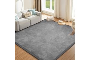 ILPEOD Baby Play Mat 1.2" Thick Memory Foam Nursery Rug Area Rug, 9’2” X 6’7” Yoga Mat Playmat Crawling Mat for Baby,Toddlers, Infants, Kids,Floor Mat Tatami Mat for Living Room with Non-Slip(Grey)