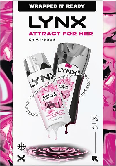 Lynx Attract for Her Duo Gift Set Body Wash & Body Spray 2pc Gift